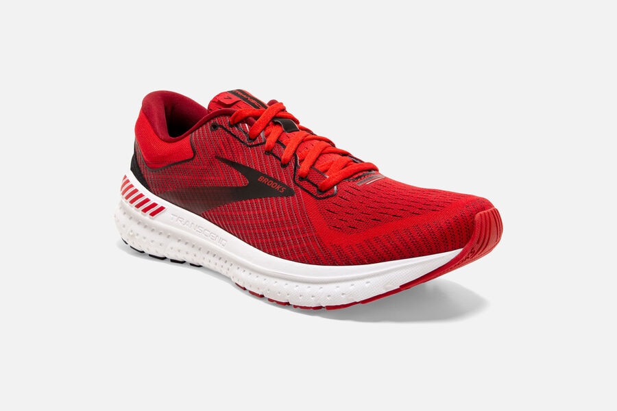 Brooks Israel Transcend 7 Road Running Shoes Mens - Red/Black - UCL-327580